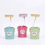 چراغ مطالعه و جا قلمی سطلی طرح گربه