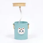 چراغ مطالعه و جا قلمی سطلی طرح گربه - Image 6