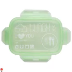 ظرف غذا دو خانه واشر دار I LOVE YOU - Image 2